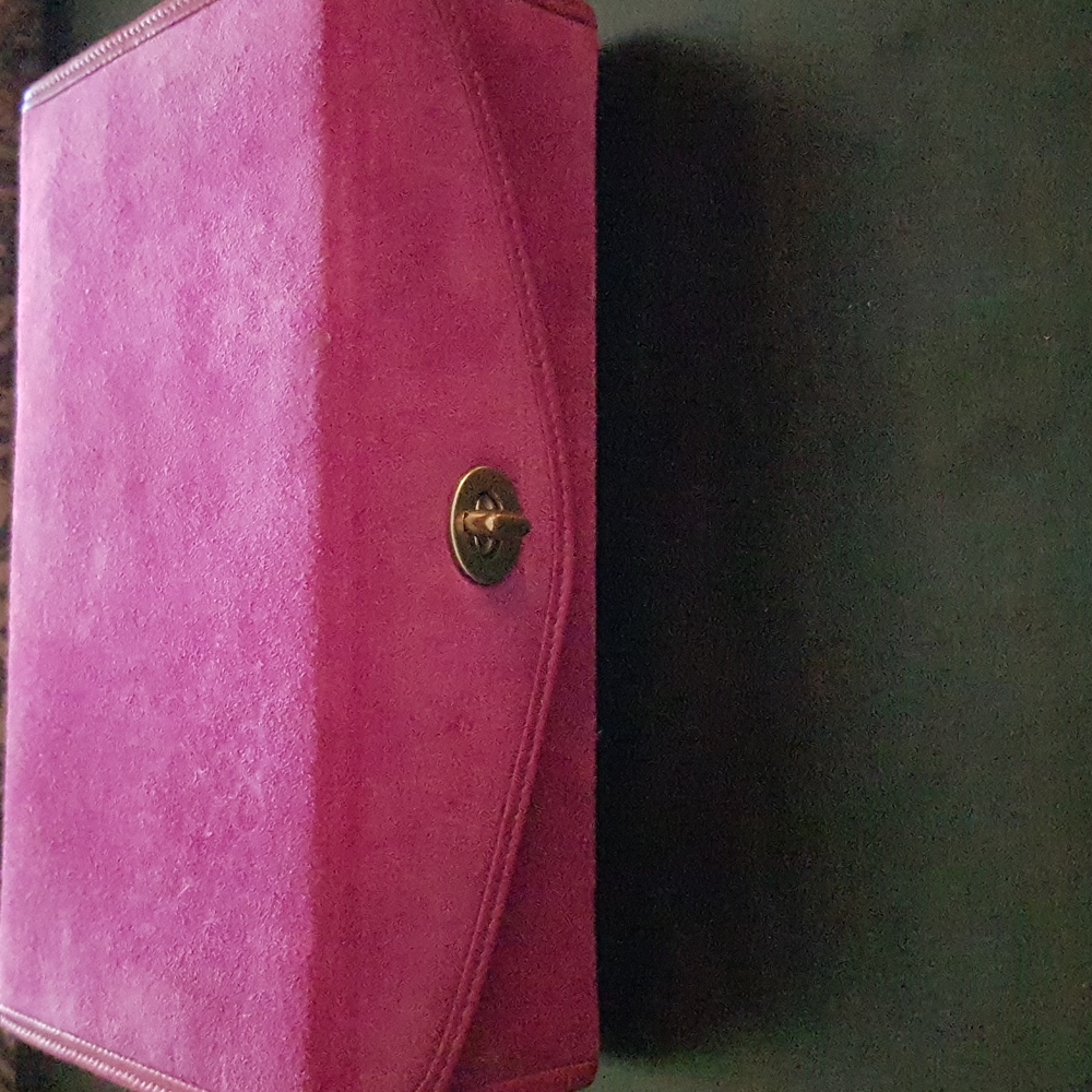Coach Pink Suede Hard Travel Jewelry Case -- SOLD - Picture 2 of 8